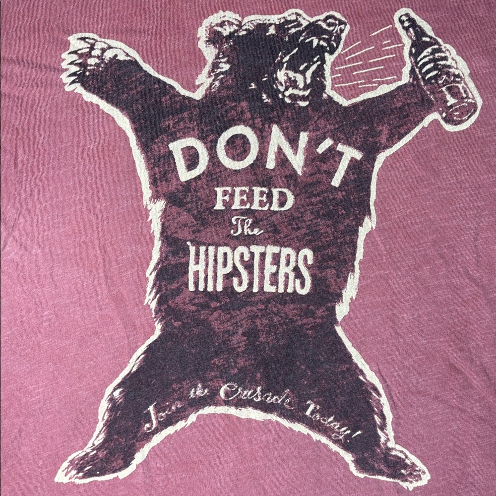 Lucky Brand hipster Graphic Men's T-Shirt small short sleeve casual tee red - Picture 2 of 9